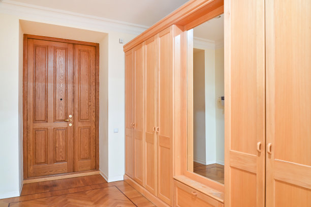 入口的门和一个大衣柜在走廊的房子图片下载