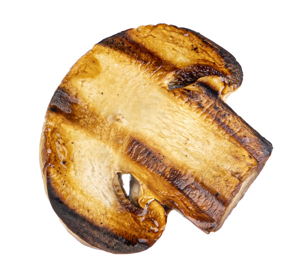 烤蘑菇孤立在白色背景图片下载