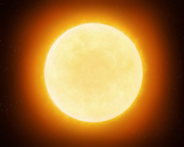 太空背景上明亮的黄色星星图片下载