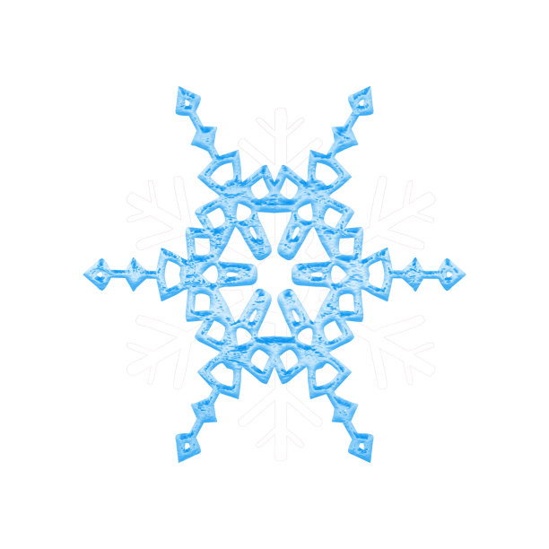 蓝色的冬天的雪花图片下载