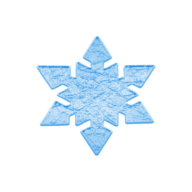 蓝色的冬天的雪花图片下载