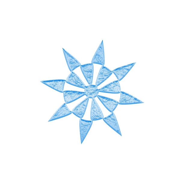 蓝色的冬天的雪花图片下载