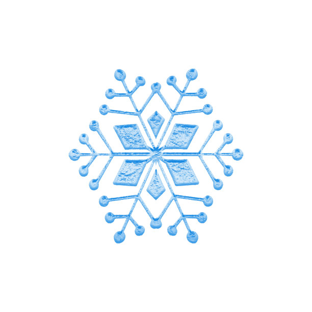 蓝色的冬天的雪花图片下载