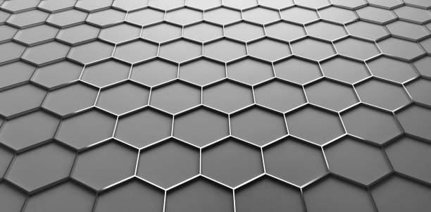 背景与3D六边形图案图片下载
