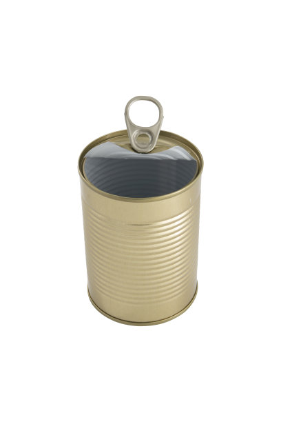 白色背景上的孤立锡罐图片下载