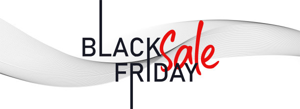 黑色星期五销售横幅设计与白色背景，螺旋波，红色和黑色的颜色主题。限时特惠折扣及优惠。11月冬季销售。图片下载