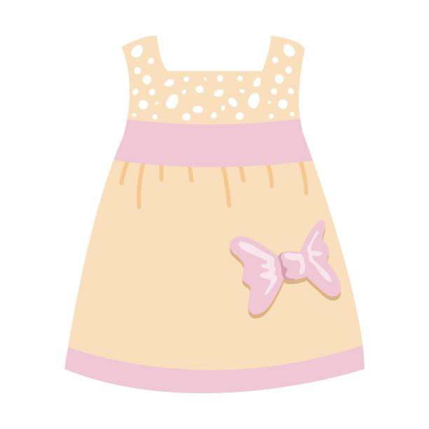 优雅的礼服。小男孩和小女孩的衣服。矢量插图的可爱的服装婴儿的孩子。卡通裤子孤立在白色上图片下载