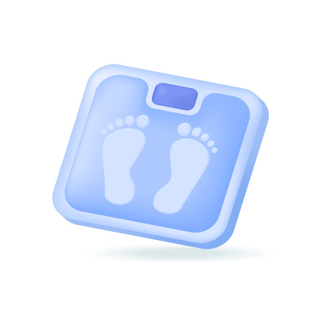 数字体重秤3D图标图片下载