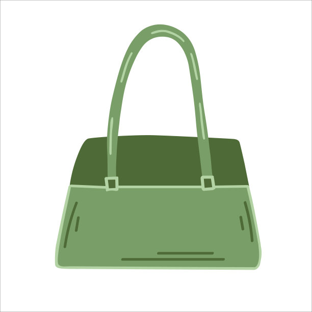 彩色矢量手绘插图。女士时尚配饰包图片下载