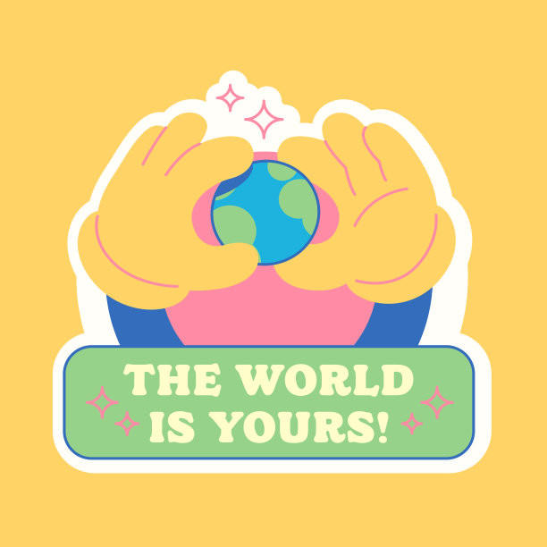 旅行矢量复古贴纸图片下载