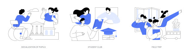 学校环境抽象概念矢量插图。图片下载