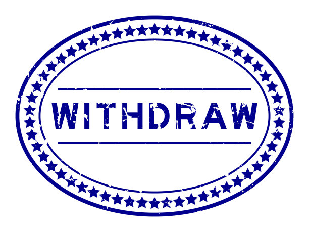 垃圾蓝色撤回字椭圆形橡胶印章邮票在白色背景图片下载