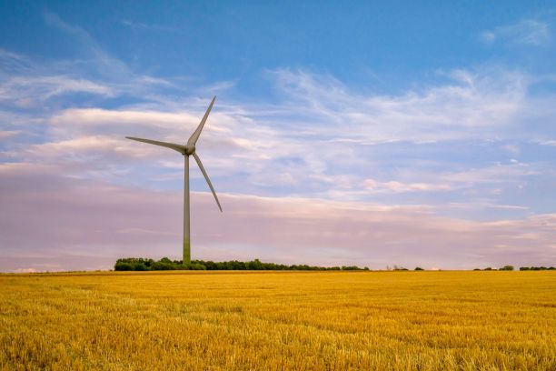 农场里风车的漂亮照片图片下载
