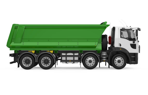 倾倒自卸卡车隔离图片下载