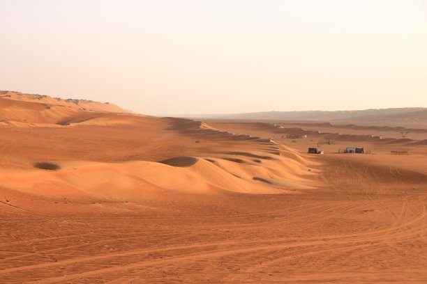 阿曼瓦希巴沙漠的传统村庄图片下载