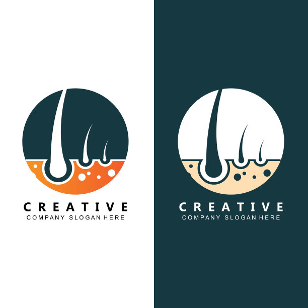 头发护理标志矢量图标皮肤健康插画设计概念图片下载