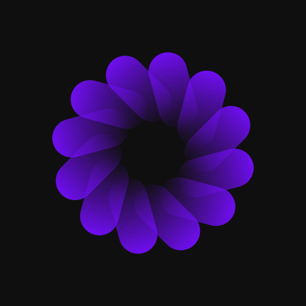 花朵颜色矢量圆标志。彩色标识。生态标志。抽象自然标志设计。图片下载