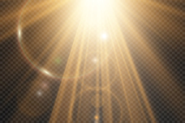 特殊镜头闪光灯，光效果好。闪光灯闪烁着光线和探照灯。今市子。白色的光。美丽的星星，光芒四射。太阳是背光的。亮丽的明星。阳光。眩光。图片下载
