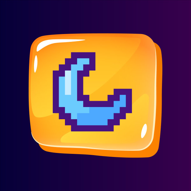 夜间模式光滑的ui按钮与像素颜色图标图片下载