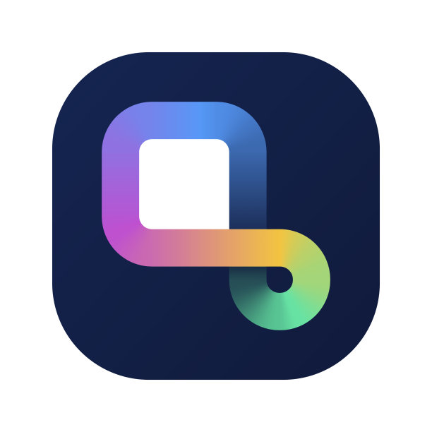 抽象现代彩色圆环、圆环标志设计模板。通用渐变颜色矢量标识。图片下载