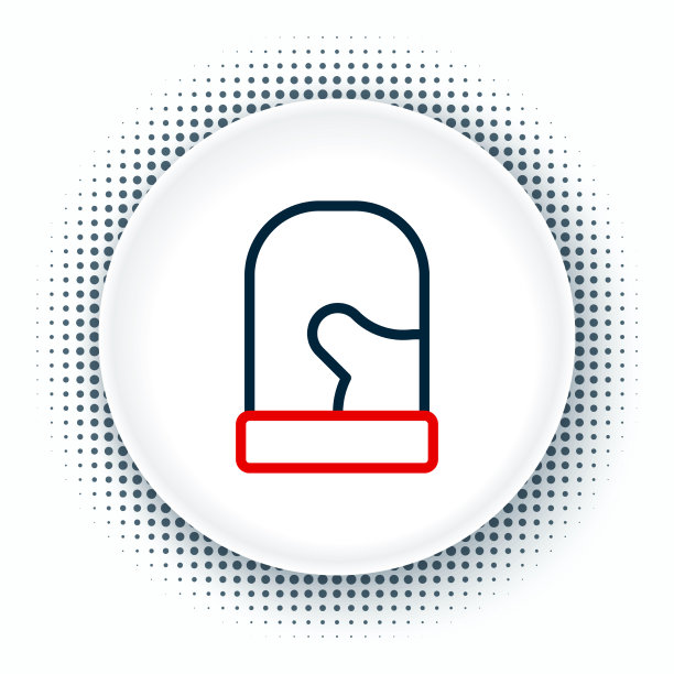 线对针织圣诞连指手套图标图片下载