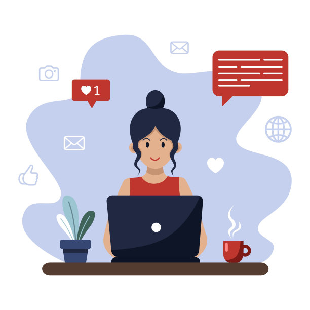 女孩与计算机图片下载