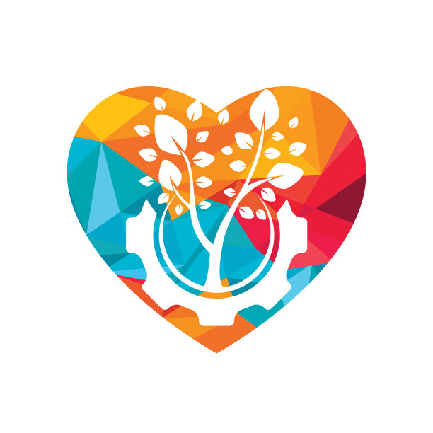 齿轮树标志设计模板图片下载