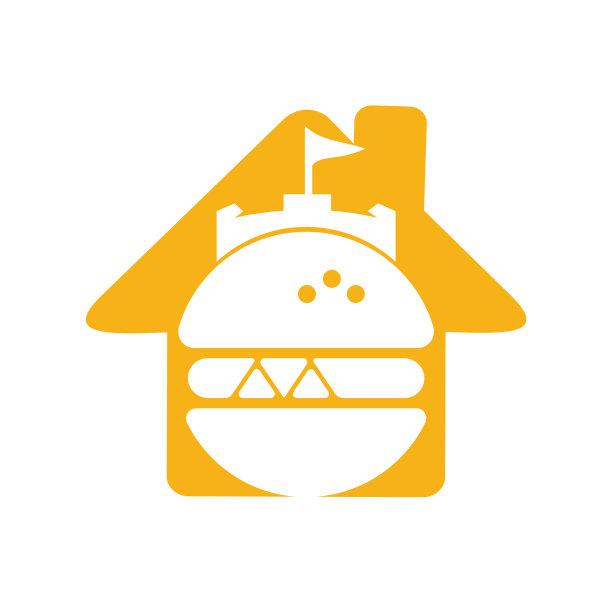 汉堡城堡标志设计模板图片下载