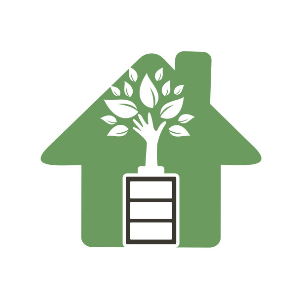 生态自然家居及电池标志模板设计图片下载