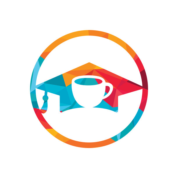 学生咖啡标志设计模板图片下载