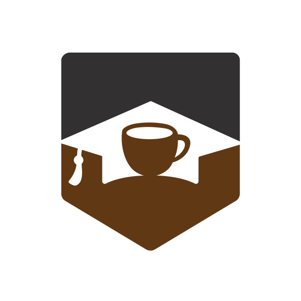 学生咖啡标志设计模板图片下载