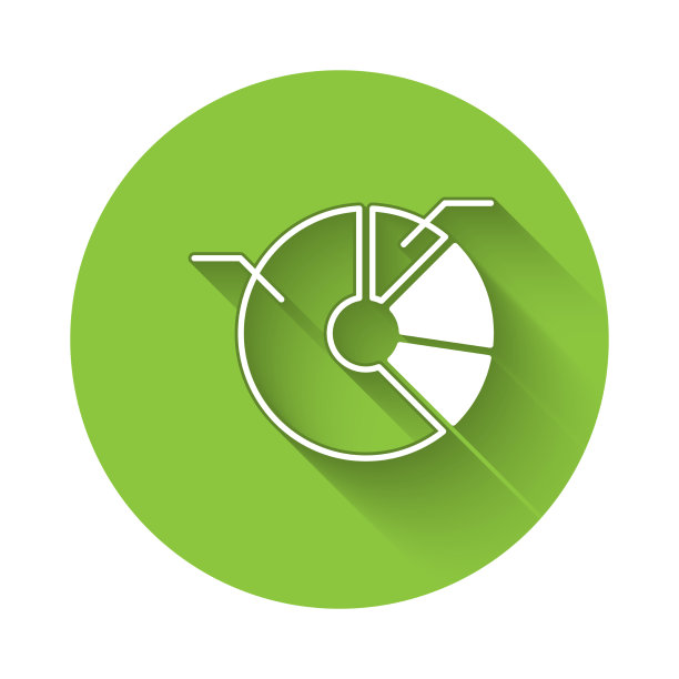 白色饼图信息图图标隔离与图片下载