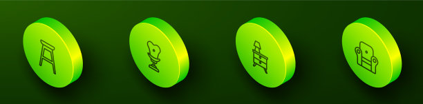 设置等距线椅扶手椅床头柜图片下载