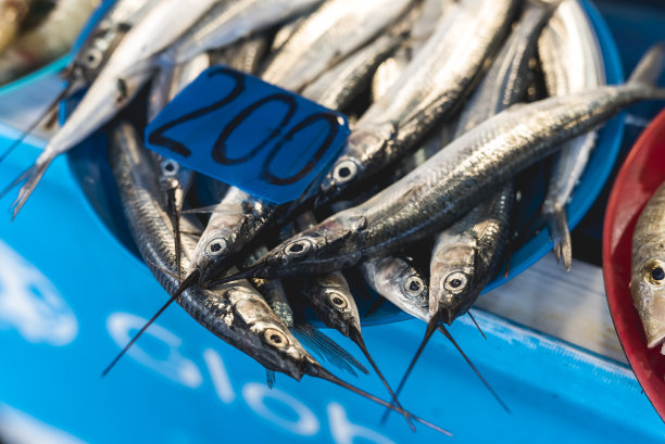 新收获的剑鱼在保和岛Tagbilaran附近的菜市场上有售。图片下载