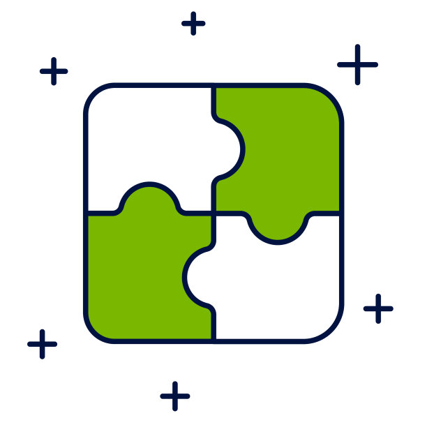 填充轮廓片的拼图图标孤立上图片下载