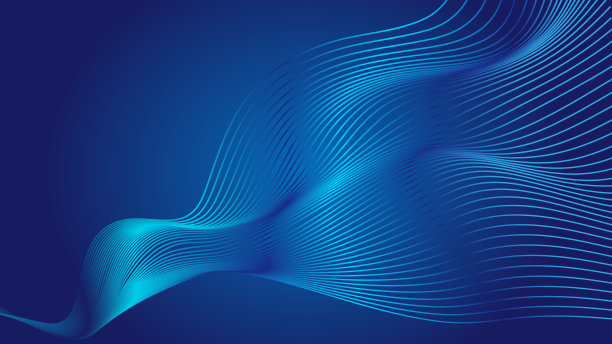 蓝色渐变波浪线平滑纹理线纹理矢量背景图片下载