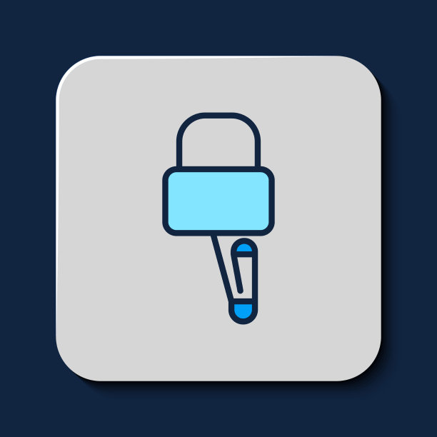 填充轮廓开锁工具或用于锁的开锁工具图片下载