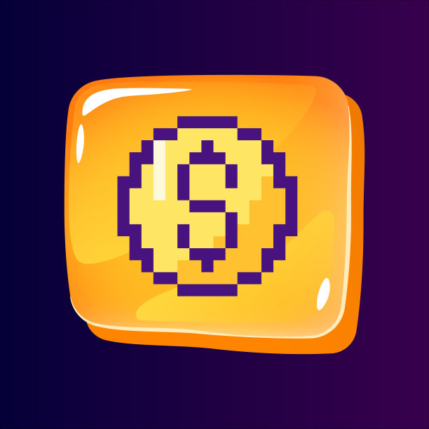 货币交易光滑的ui按钮与像素颜色图标图片下载