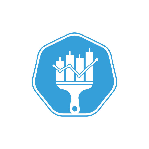 绘制财经标志设计矢量。统计绘图矢量标志设计图片下载