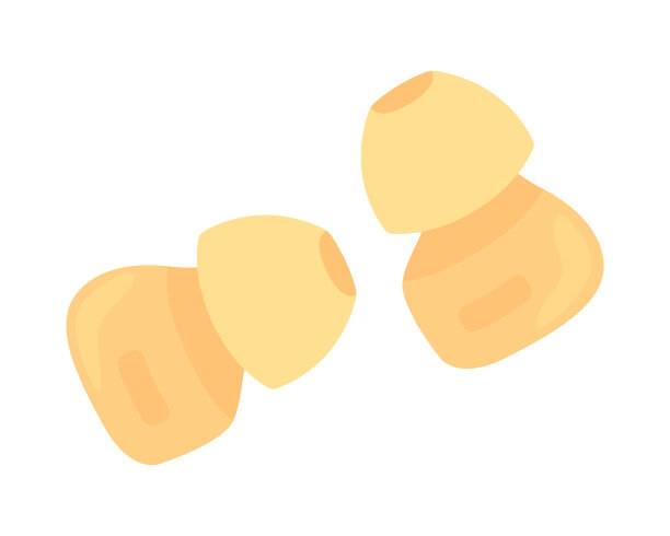 无线耳机半平面颜色矢量对象图片下载