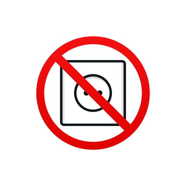 没有插座的迹象。没有插头。说明向量图片下载