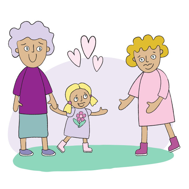 女儿祖母会见母亲图片下载
