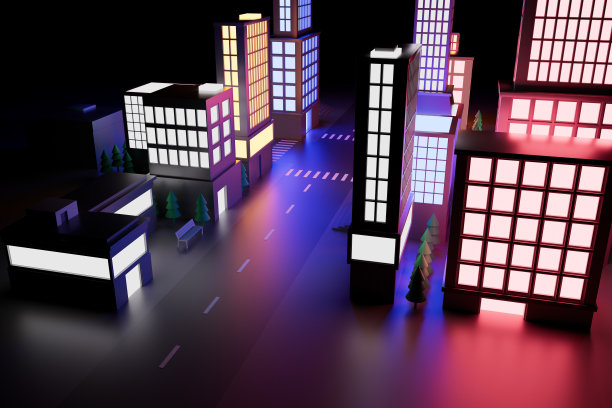 三维渲染不同时期的城市建设图片下载