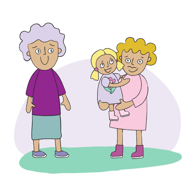 妈妈把女儿抱在怀里图片下载