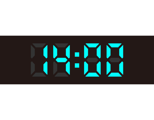 数字数字。时钟面矢量插图。14点钟图片下载