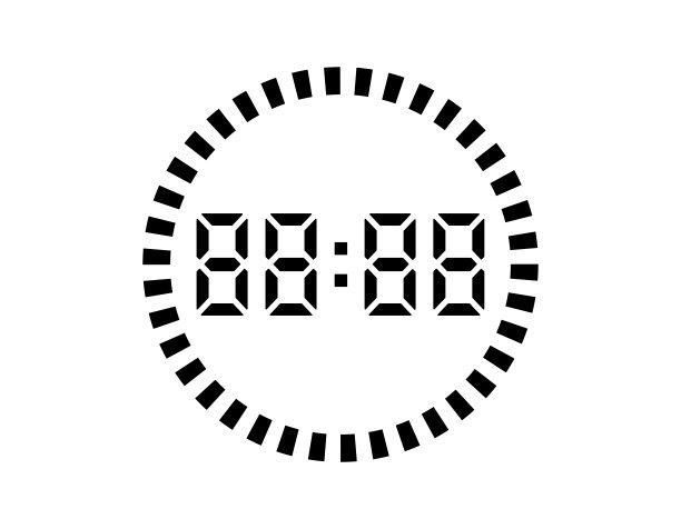 数字数字。时钟面矢量插图。图片下载