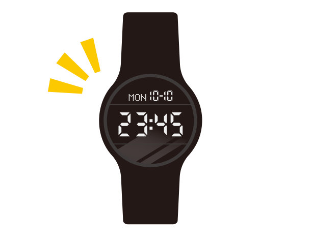 矢量插图腕表与日历，温度计和湿度计显示功能。时钟面矢量插图。图片下载