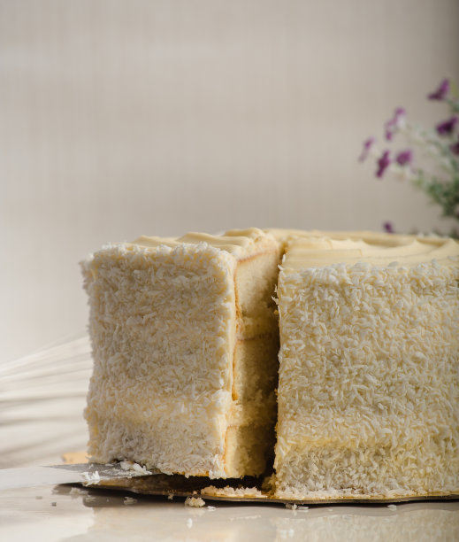 椰子香草蛋糕图片下载