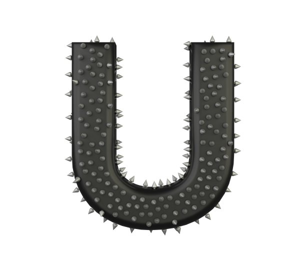 钉钉皮革主题字体字母U图片下载