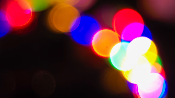 不同颜色的散景球图片下载